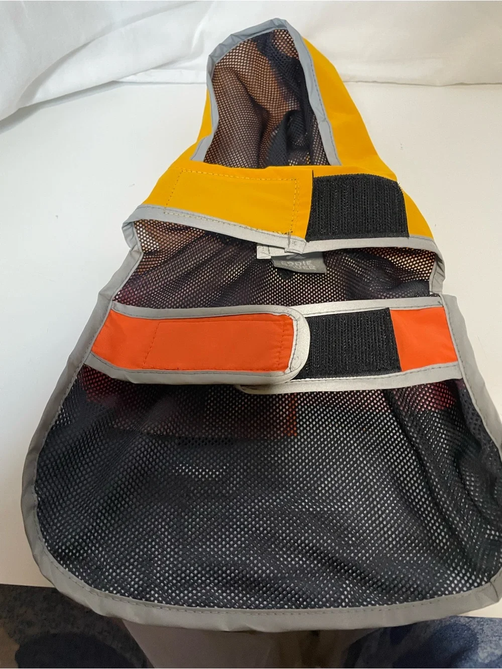 High-Visibility Yellow & Orange Reflective Dog  windbreaker